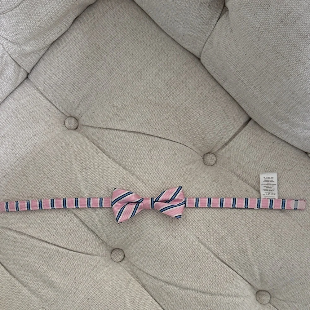 Janie and Jack special occasion Pink Striped Bow Tie